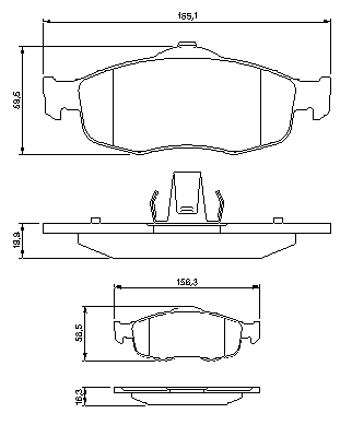 Тормозные колодки BOSCH 0 986 460 969