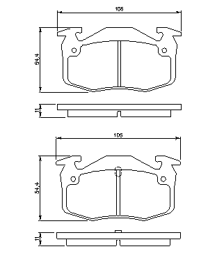 Тормозные колодки BOSCH 0 986 460 970
