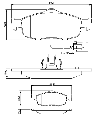 Тормозные колодки BOSCH 0 986 460 971