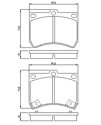 Тормозные колодки BOSCH 0 986 460 974