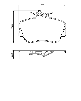 Тормозные колодки BOSCH 0 986 460 977