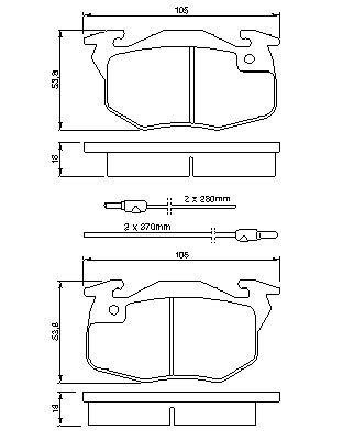 Тормозные колодки BOSCH 0 986 460 983