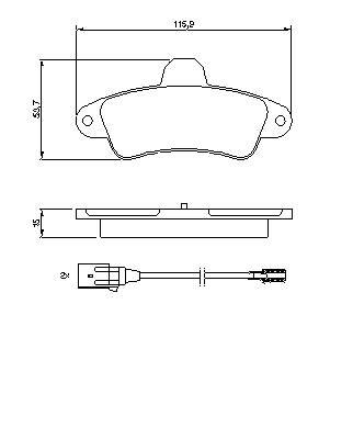 Тормозные колодки BOSCH 0 986 460 991