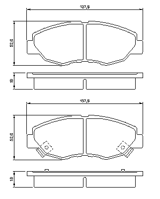 Тормозные колодки BOSCH 0 986 461 124