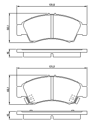 Тормозные колодки BOSCH 0 986 461 126