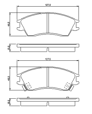 Тормозные колодки BOSCH 0 986 461 127
