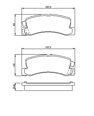 Тормозные колодки BOSCH 0 986 461 136