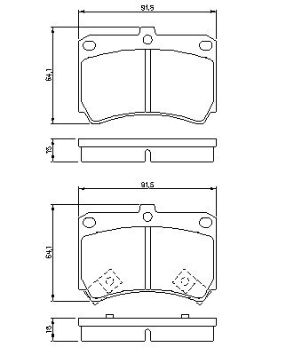 Тормозные колодки BOSCH 0 986 461 141