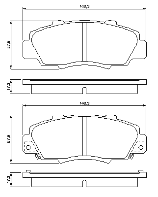 Тормозные колодки BOSCH 0 986 461 142