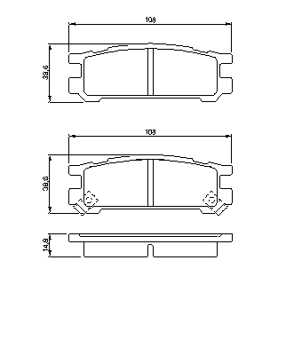 Тормозные колодки BOSCH 0 986 461 143