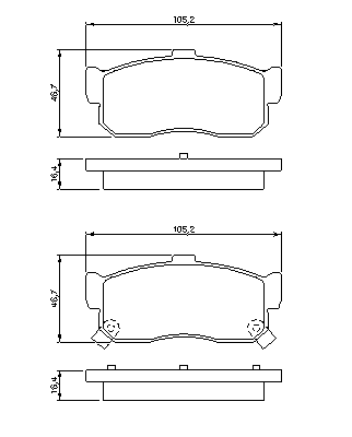 Тормозные колодки BOSCH 0 986 461 144
