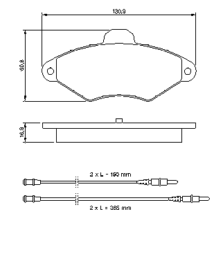 Тормозные колодки BOSCH 0 986 461 757