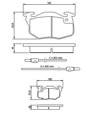 Тормозные колодки BOSCH 0 986 461 763