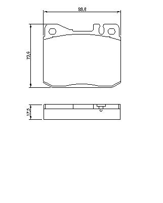 Тормозные колодки BOSCH 0 986 463 412