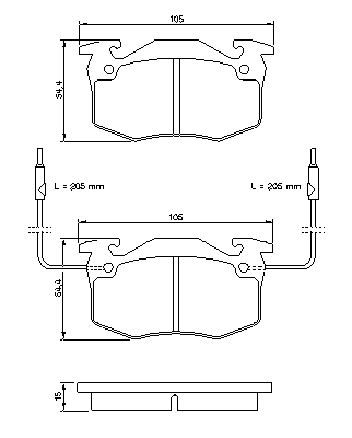 Тормозные колодки BOSCH 0 986 466 346