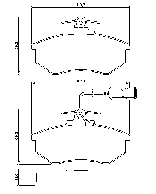 Тормозные колодки BOSCH 0 986 466 693