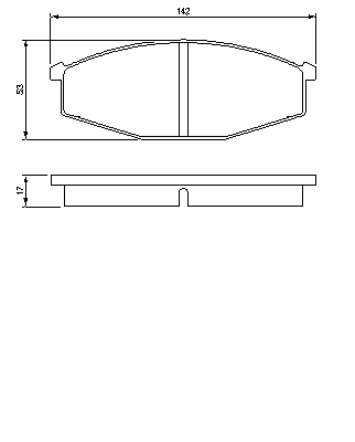 Тормозные колодки BOSCH 0 986 468 630