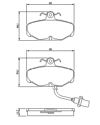Тормозные колодки BOSCH 0 986 469 820