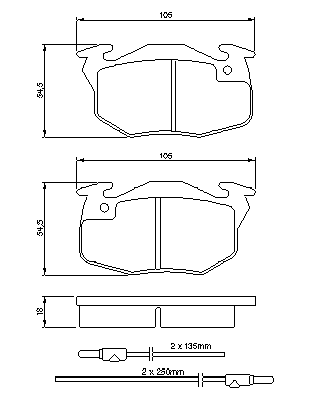 Тормозные колодки BOSCH 0 986 469 860