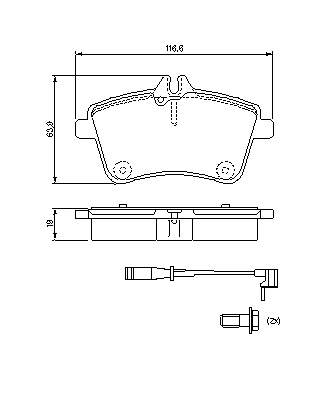 Тормозные колодки BOSCH 0 986 494 087