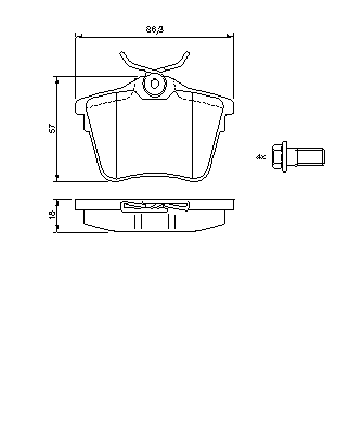 Тормозные колодки BOSCH 0 986 494 095