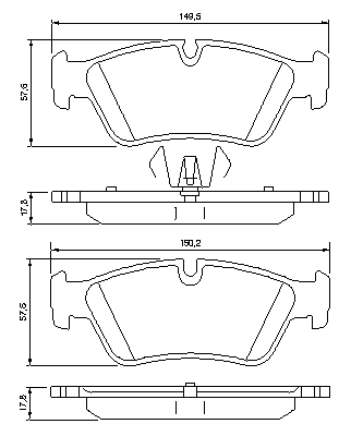 Тормозные колодки BOSCH 0 986 494 096