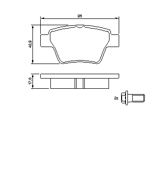 Тормозные колодки BOSCH 0 986 494 099