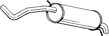 Глушник вихлопних газів кінцевий BOSAL 278-063