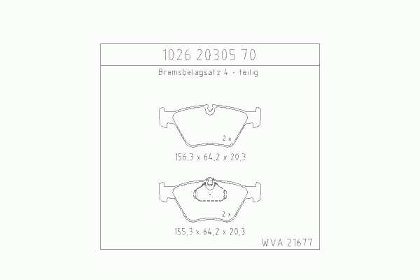 Тормозные колодки ZIMMERMANN 1026.20305.70
