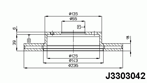 Тормозной диск NIPPARTS J3303042