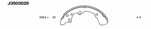 Тормозные колодки NIPPARTS J3503029