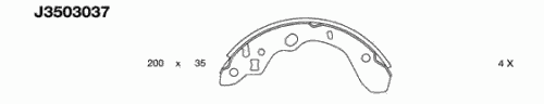Тормозные колодки NIPPARTS J3503037
