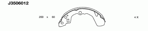 Тормозные колодки NIPPARTS J3506012
