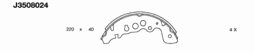 Тормозные колодки NIPPARTS J3508024