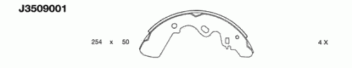 Тормозные колодки NIPPARTS J3509001