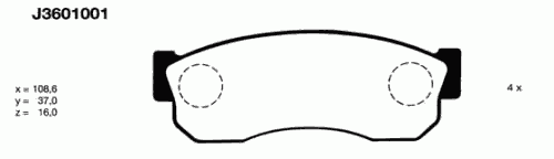 Тормозные колодки NIPPARTS J3601001
