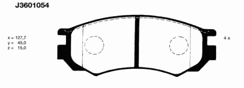 Тормозные колодки NIPPARTS J3601054