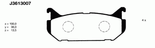 Тормозные колодки NIPPARTS J3613007