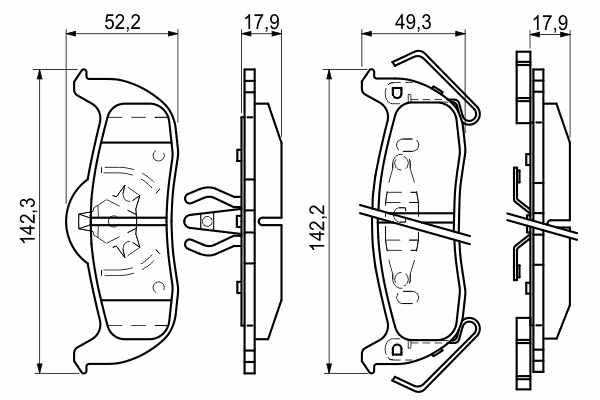 Тормозные колодки BOSCH 0 986 494 142