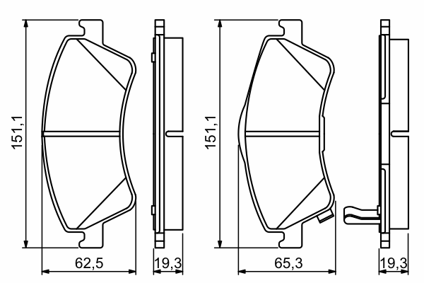 Тормозные колодки BOSCH 0 986 494 187