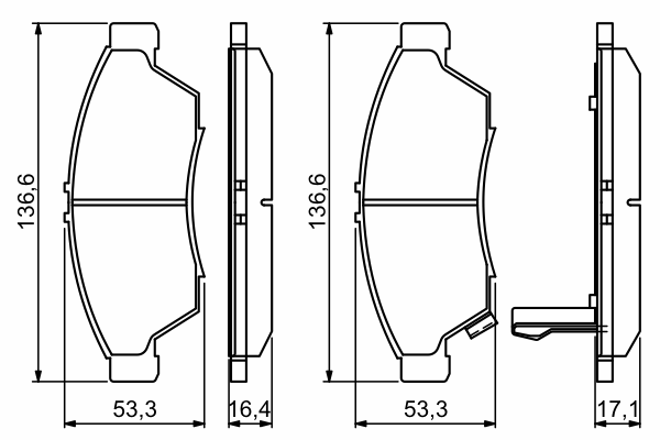 Тормозные колодки BOSCH 0 986 494 238