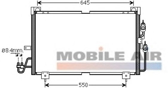 Радиатор кондиционера VAN WEZEL 32005213
