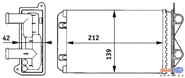 Радиатор отопителя HELLA 8FH 351 313-401
