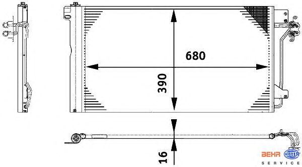 Радиатор кондиционера HELLA 8FC 351 317-651