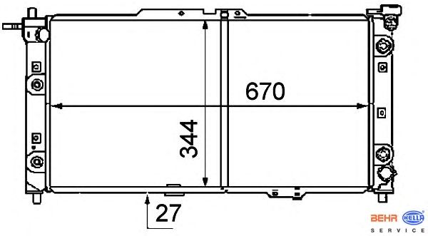 Радиатор охлаждения HELLA 8MK 376 708-031