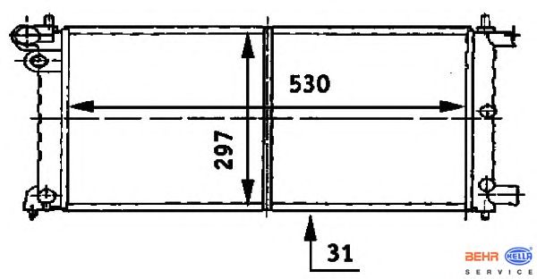 Радиатор охлаждения HELLA 8MK 376 716-461