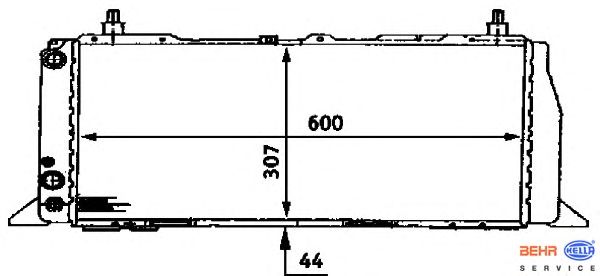 Радіатор, охолодження двигуна HELLA 8MK 376 716-641