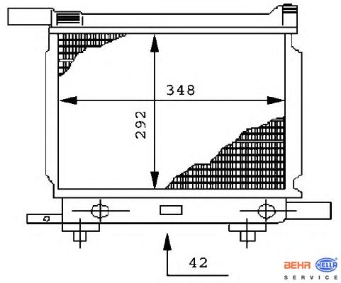 Радіатор, охолодження двигуна BEHR HELLA SERVICE 8MK 376 711-311
