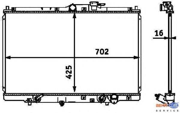 Радиатор охлаждения BEHR HELLA SERVICE 8MK 376 718-521