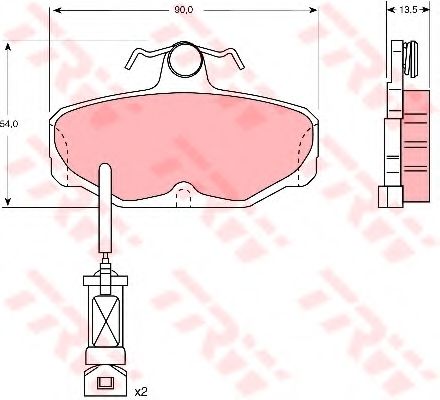 Гальмівні колодки TRW GDB1034